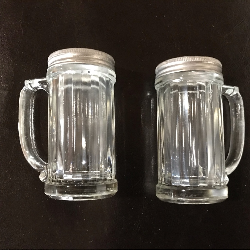 Antique Glass Salt and Pepper Shakers